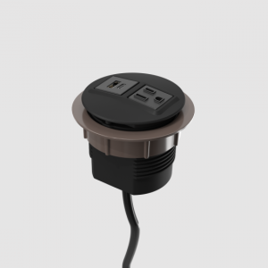 Round Flush Power/USB-Charging Center